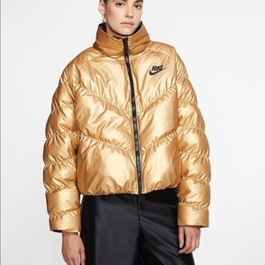 Coats | Nike Gold Puffer Jacket | Poshmark